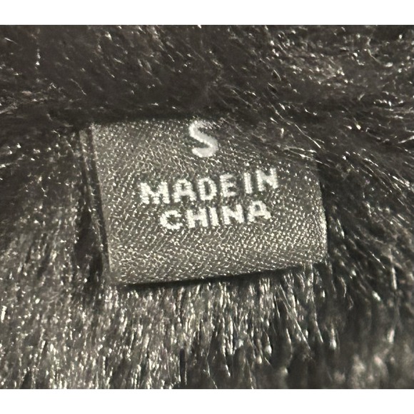 UNIQLO Jacket Black Faux Fur Women Size S - Picture 9 of 13